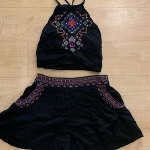 Embroidered two piece set